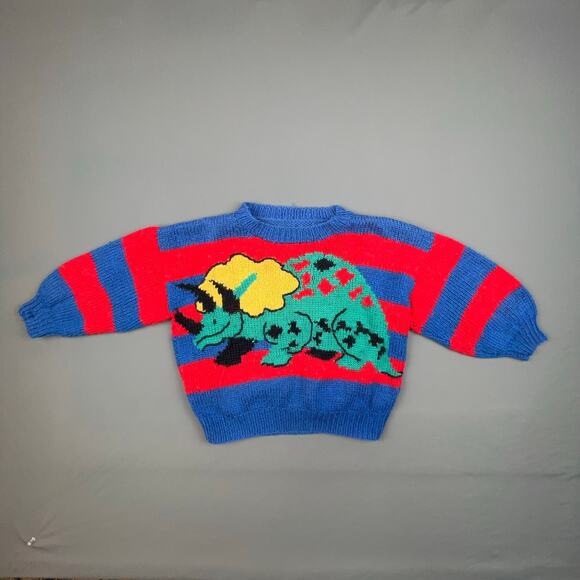 Handmade Kids Cartoon Dragon Sweater - Picture 1 of 7